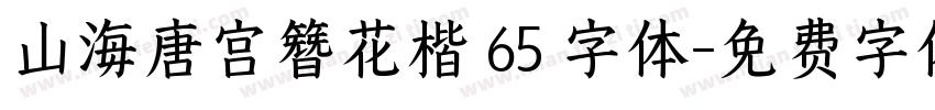 山海唐宫簪花楷 65 字体字体转换